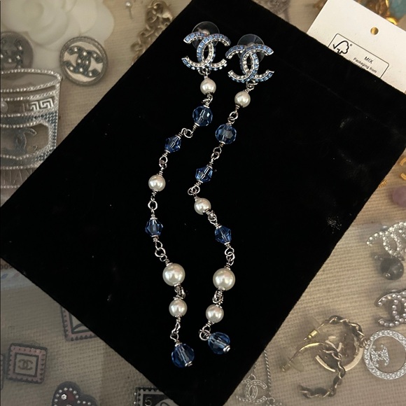 Authentic Chanel Crystal Earrings - Picture 8 of 8